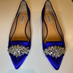 Badgley Mischka Valeria Blue Flats